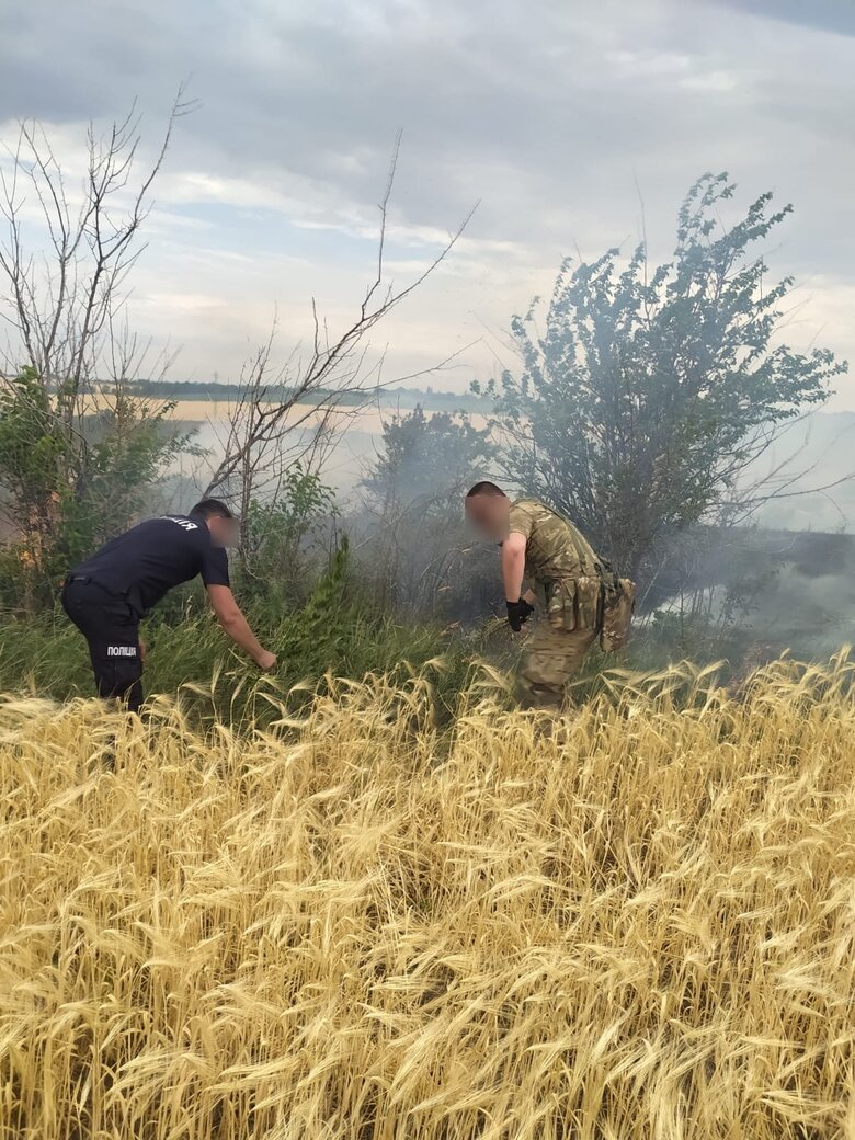 На Херсонщині врятували 40 га врожаю зернових від пожежі, спричиненої російськими обстрілами, - Нацполіція 01 На Херсонщині врятували 40 га врожаю зернових від пожежі, спричиненої російськими обстрілами, - Нацполіція 01