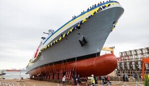 В Турции спустили на воду новый украинский корвет "Иван Мазепа". ВИДЕО+ФОТОрепортаж