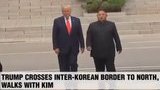 Трамп зустрівся з Кім Чен Ином і став першим президентом США, який ступив на територію Північної Кореї. ВIДЕО