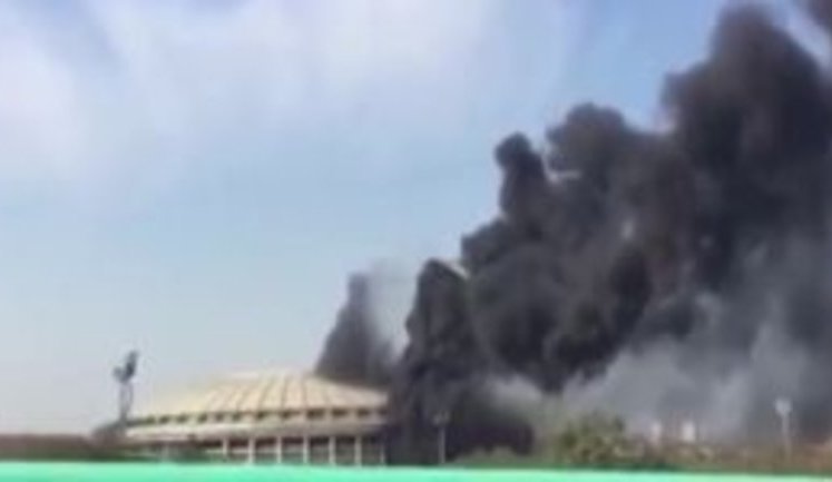 Luzhniki sports facility in Moscow caught fire. VIDEO