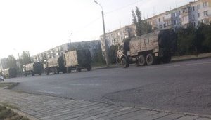 Large number of Russian military equipment delivered to occupied Crimea via Kerch. PHOTOS+VIDEO