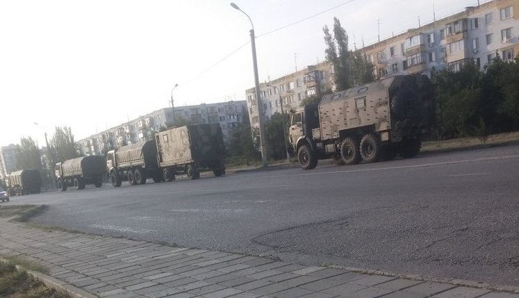 Large number of Russian military equipment delivered to occupied Crimea via Kerch. PHOTOS+VIDEO