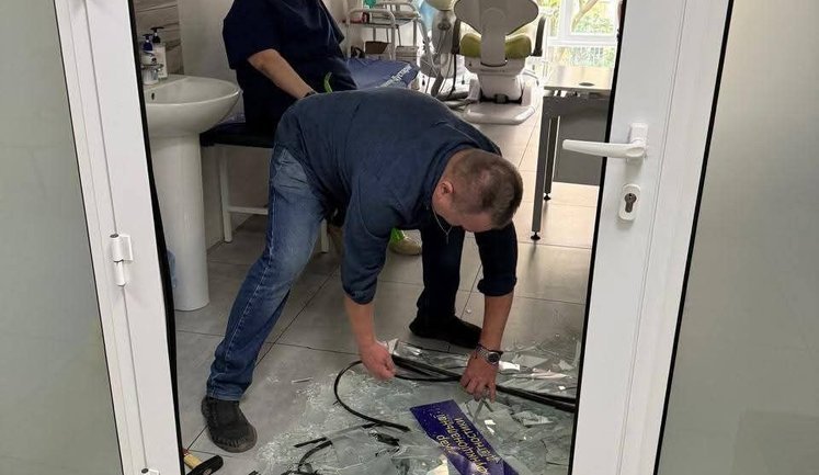Four relocated hospitals from Luhansk region were damaged during massive attack on Dnipro. PHOTO