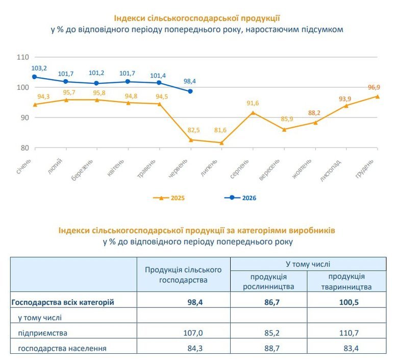 Як змінилося сільгоспвиробництво в Україні за пів року