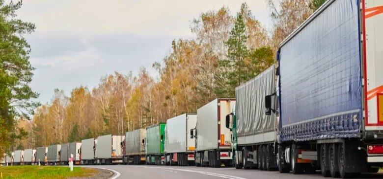 Черга з вантажівок на українсько-польському кордоні сягнула 54 км. Польські перевізники приєднались до вимог українських колег і оголосили страйк, - Найєм 02