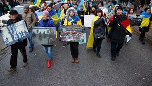 Rally in commemoration of Ukraine's Heavenly Hundred held in Hamburg. PHOTOS