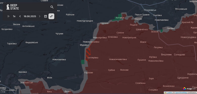 Продвижение россиян в Донецкой области