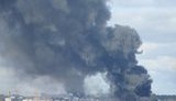 Bucha after shelling by Russian occupiers: civilian buildings and private houses are on fire. PHOTO
