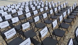 Kyiv’s Mykhailivska Square hosted Empty Seats rally in support of Kremlin-held political prisoners. PHOTOS