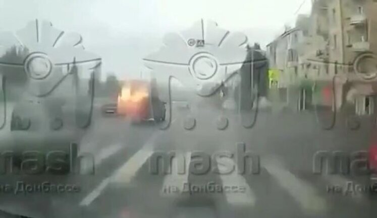 Car with Russian officer explodes in occupied Luhansk. VIDEO