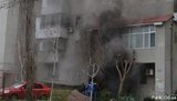 Во дворе жилого дома загорелся банк. ФОТО