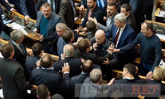 Шуфрич и Береза подрались в Раде из-за плаката с агентом Путина - Медведчуком 10