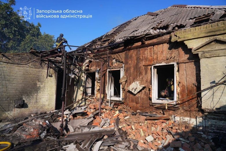 The aftermath of the attack on Zaporizhzhia