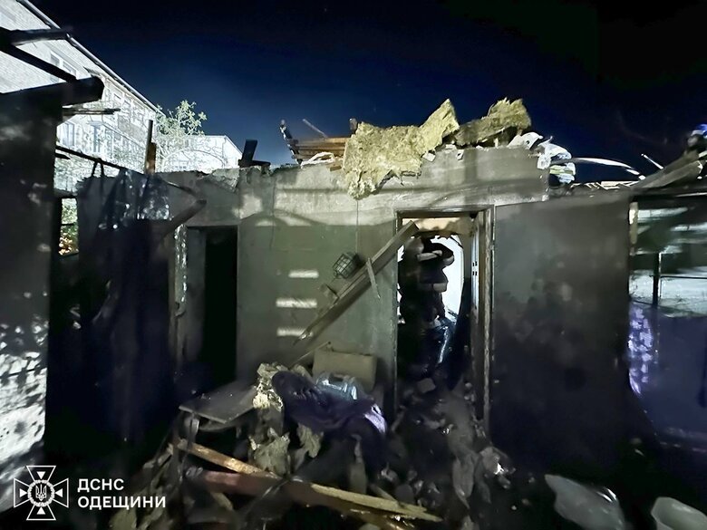 The aftermath of the Shahed attack on the Odesa region on 16 May 2025