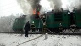 Електровоз загорівся на ходу на Полтавщині, - ДСНС. ФОТО