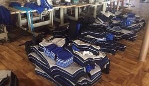 На Одесчине СБУ обнаружила 4 подпольных цеха по пошиву контрафактной одежды известных брендов. ФОТОрепортаж