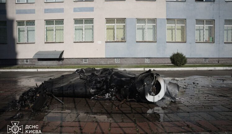 Consequences of fall of Shahed wreckage on territory of school in Desnianskyi district of Kyiv have been eliminated. PHOTO