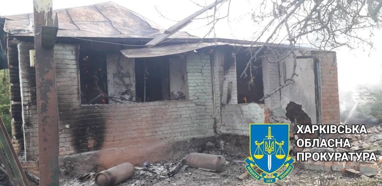 Consequences of Russian artillery shelling of villages in Kharkiv region 03