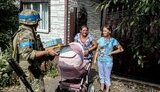видача гуманітарки жителям Курщини