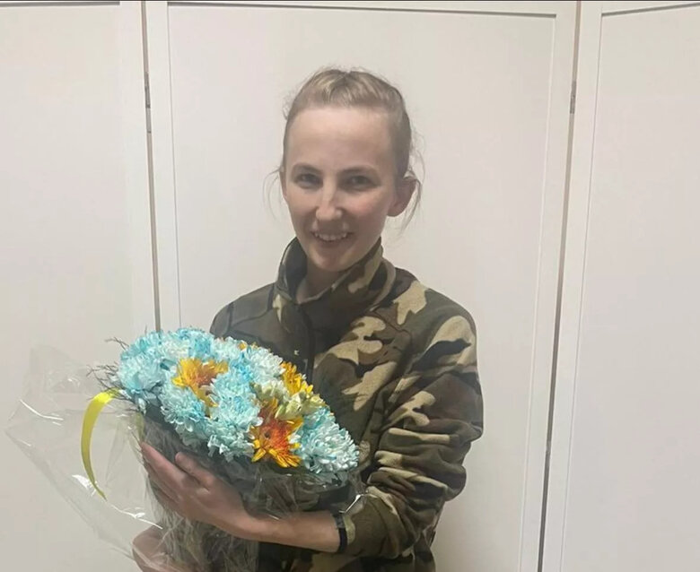 Halyna Fedyshyn - last female marine among captured, who defended Mariupol, returned to Ukraine 01