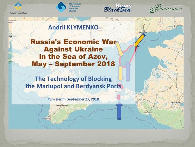 Экономическая война РФ против Украины: опубликован английский вариант презентации статистики блокады Россией портов Мариуполь и Бердянск 01