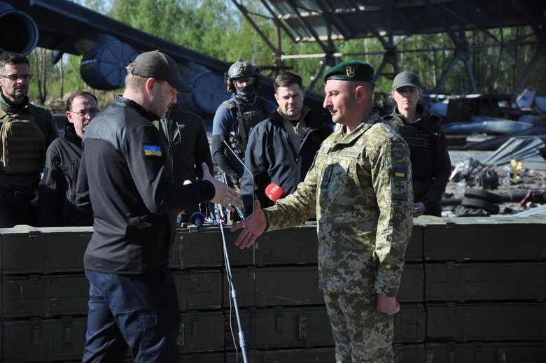 Ministers of Internal Affairs of Poland and Baltic states visited Hostomel 05