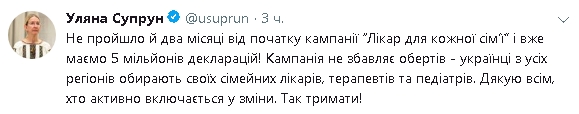 Украинцы уже подписали 5 миллионов деклараций с семейными врачами, - Супрун 01