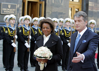 Виктор Ющенко и Микаэль Жан. Фото president.gov.ua
