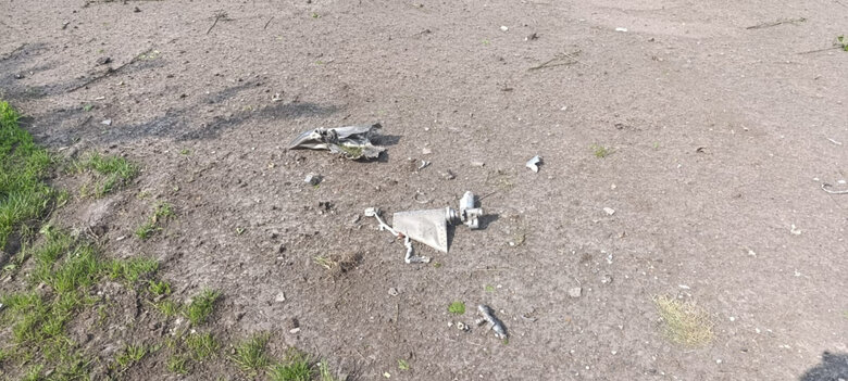 Missile debris in Poltava region