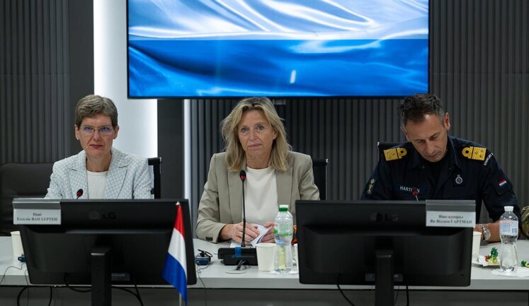 Umierov meets with Dutch Defense Minister Ollongren to discuss F-16s, military cooperation, and attracting support for development of Ukrainian defense companies. PHOTO