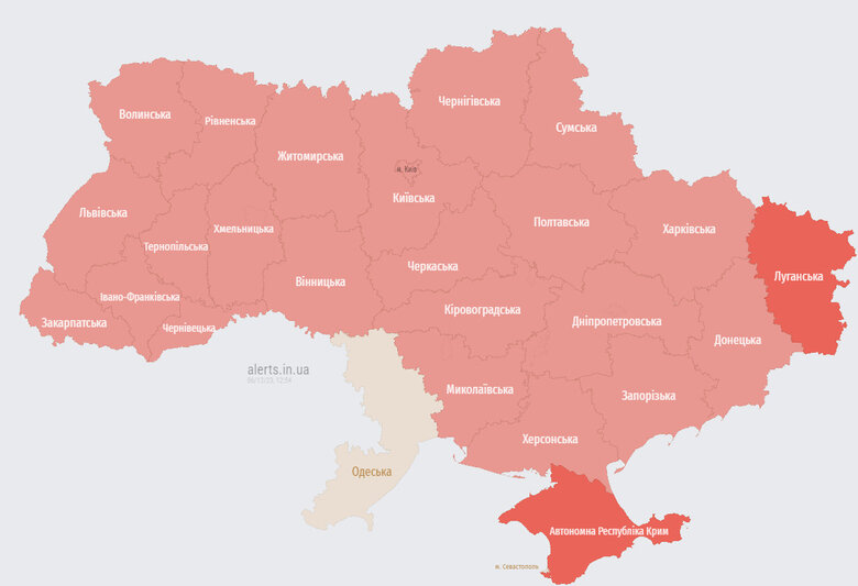 По всій Україні оголошували повітряну тривогу через зліт ворожого МіГ-31К 01