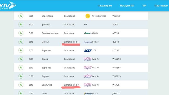 Аэропорт Киев возобновил работу 01