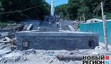 В Киеве к прибытию Кирилла авральными темпами ремонтируют лестницу к Днепру. ФОТОрепортаж