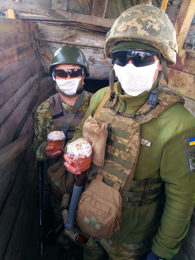 Празднование Пасхи военнослужащими в зоне проведения ООС 08