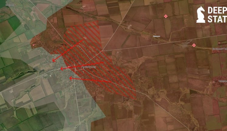 Рашисти штурмують піхотою Гуляйполе на Запоріжжі. Частину позицій воїни ЗСУ залишили, - DeepState