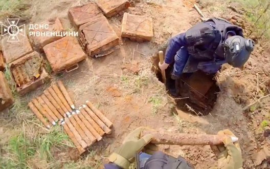 Перебували у бойовому стані: на Рівненщині ліквідували 149 артснарядів часів Другої світової війни, - ДСНС. ВIДЕО