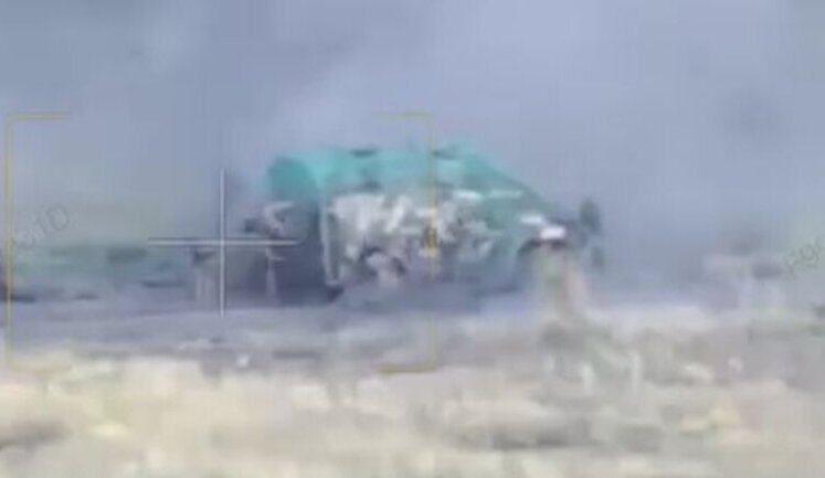 Artillerymen and drone operators of 155th SMB destroyed column of enemy armoured vehicles in Pokrovsk direction. VIDEO