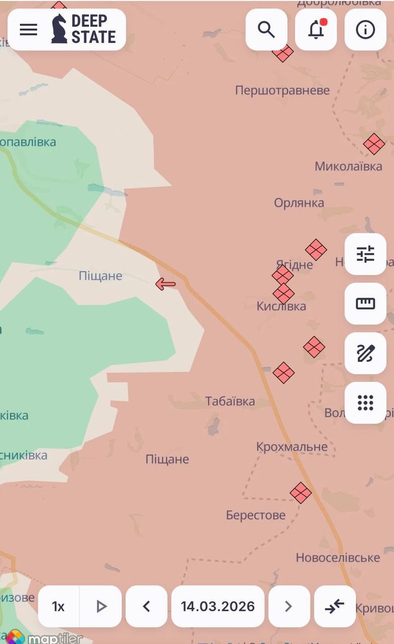 Одразу у трьох областях: DeepState зафіксував просування ворога