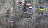 Five invaders attack a single Ukrainian soldier