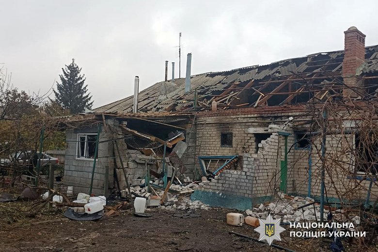 Donetsk region after the shelling on 22 October