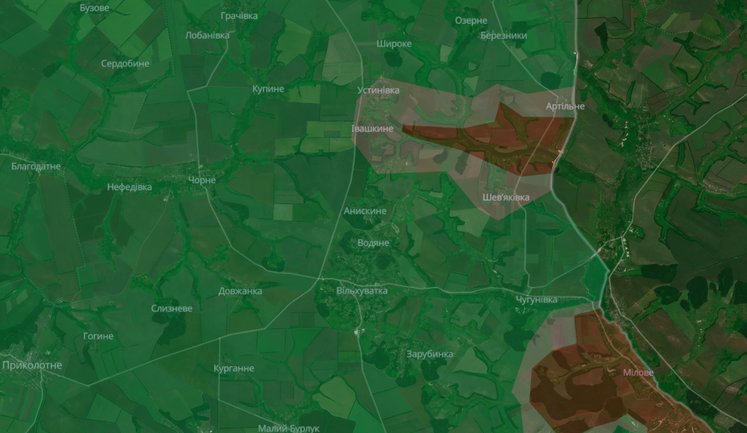 Ruscists advance near Ustynivka in Kharkiv region – DeepState. MAP
