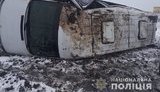 Рейсовая маршрутка слетела в кювет и перевернулась под Мелитополем: пятеро пассажиров госпитализированы. ФОТОрепортаж