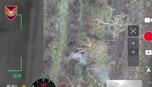 Український дрон підірвав наземного робота окупантів разом з укриттям. ВIДЕО