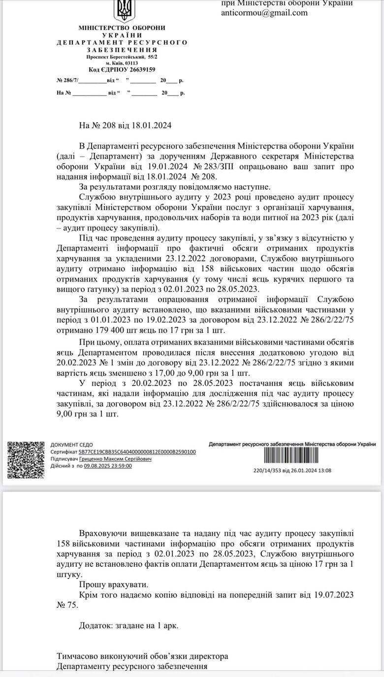 Яйця по 17 гривень для ЗСУ