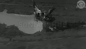 Air Force Su-27 fighter crews carry out two powerful bomb strikes on dam in Donetsk region. VIDEO