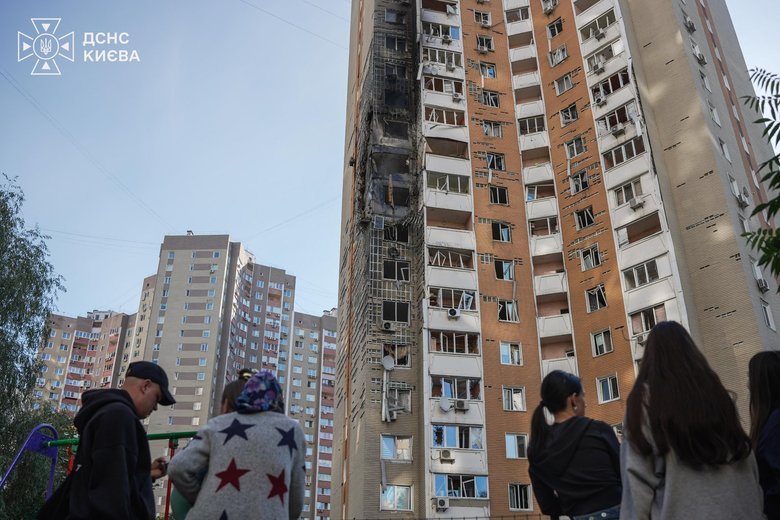 удар по будинку у Києві