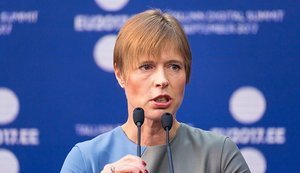 Президент Естонії Кальюлайд закликала світову спільноту допомогти Україні протистояти російській агресії