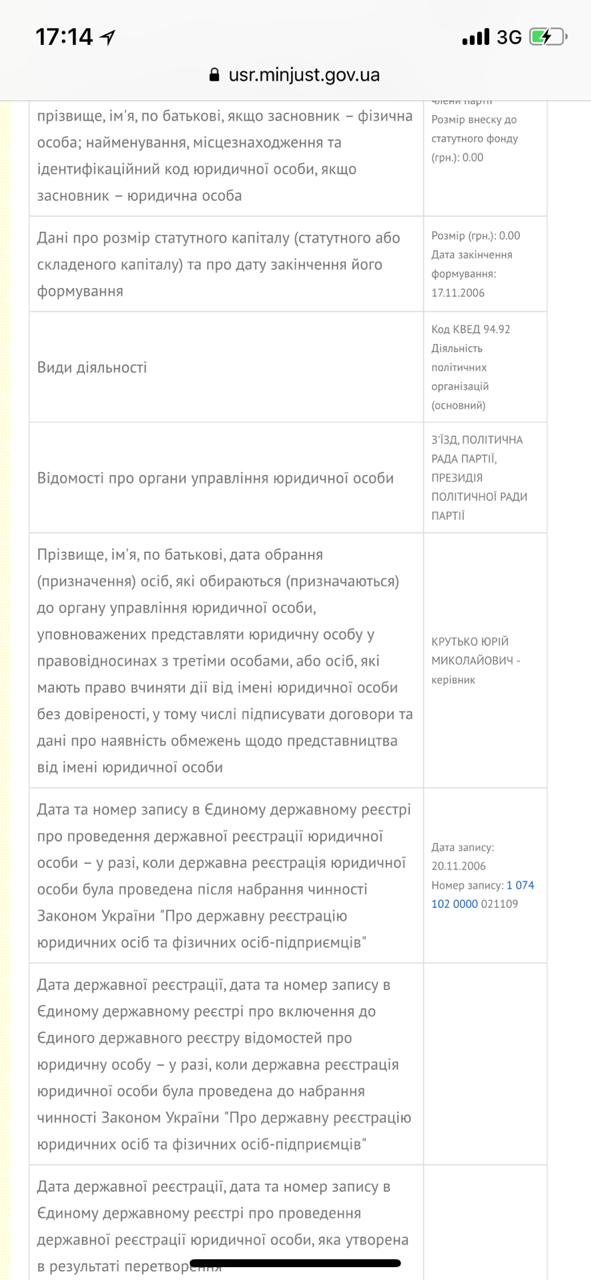 Минюст зарегистрировал Крутько председателем Аграрной партии Украины 02