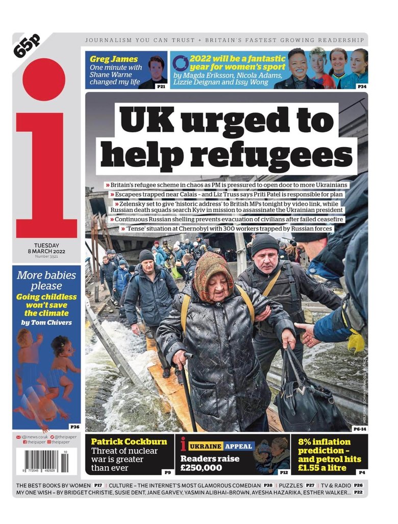 Діти гинуть, люди тікають з домівок – за що?: перші шпальти провідних світових ЗМІ кричать про військові злочини РФ в Україні 10