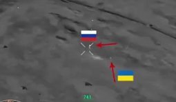 дрон атакує росіянина